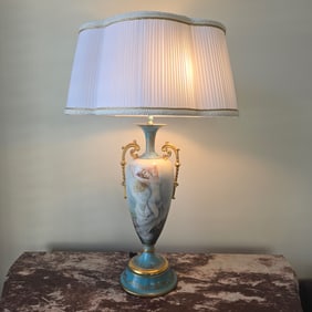 French Sevres Style Porcelain Lamp