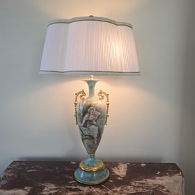 French Sevres Style Porcelain Lamp