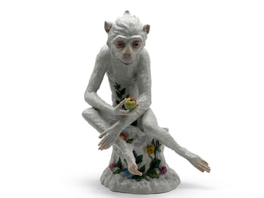 Carl Thieme Dresden Seated Monkey Figure