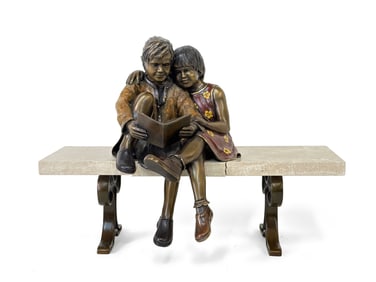 Mark Lundeen Bronze. Little Sisters