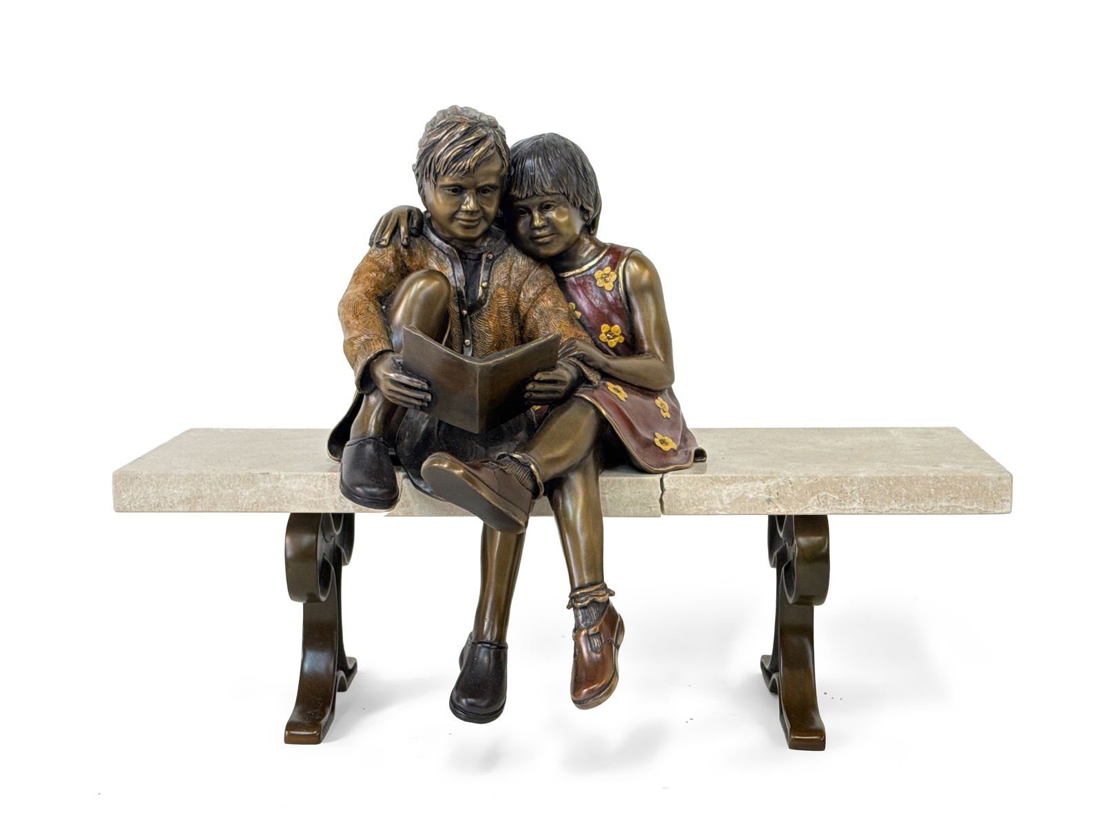 Mark Lundeen Bronze. Little Sisters (1 of 7)