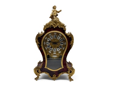 Louis XV Style Gilt-Bronze-Mounted Walnut Bracket Clock