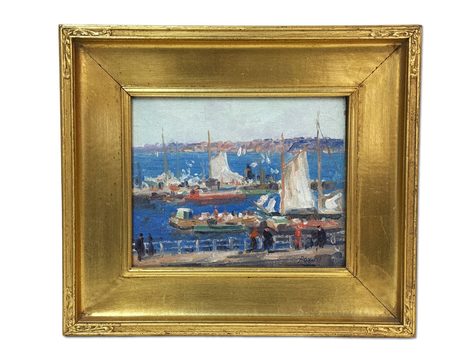 Arthur J.E. Powell. Oil/Board. Barges. (1 of 6)