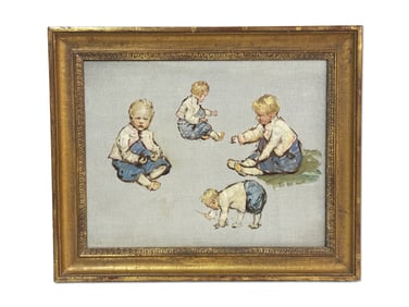 Anna Richards Brewster. Oil/Board. Child Studies.
