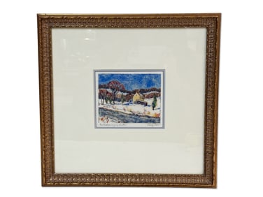 George Lear. Wood Engraving. Wild Columbine.