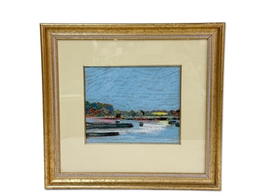 Impressionist Oil Pastel/Paper Landscape