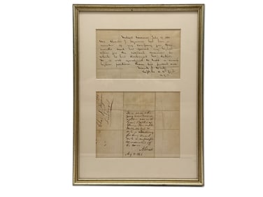 Abraham Lincoln Autograph Endorsement