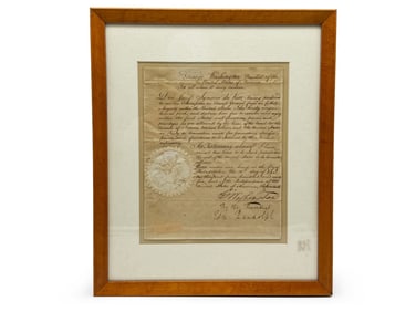 George Washington Signed Consular Commission