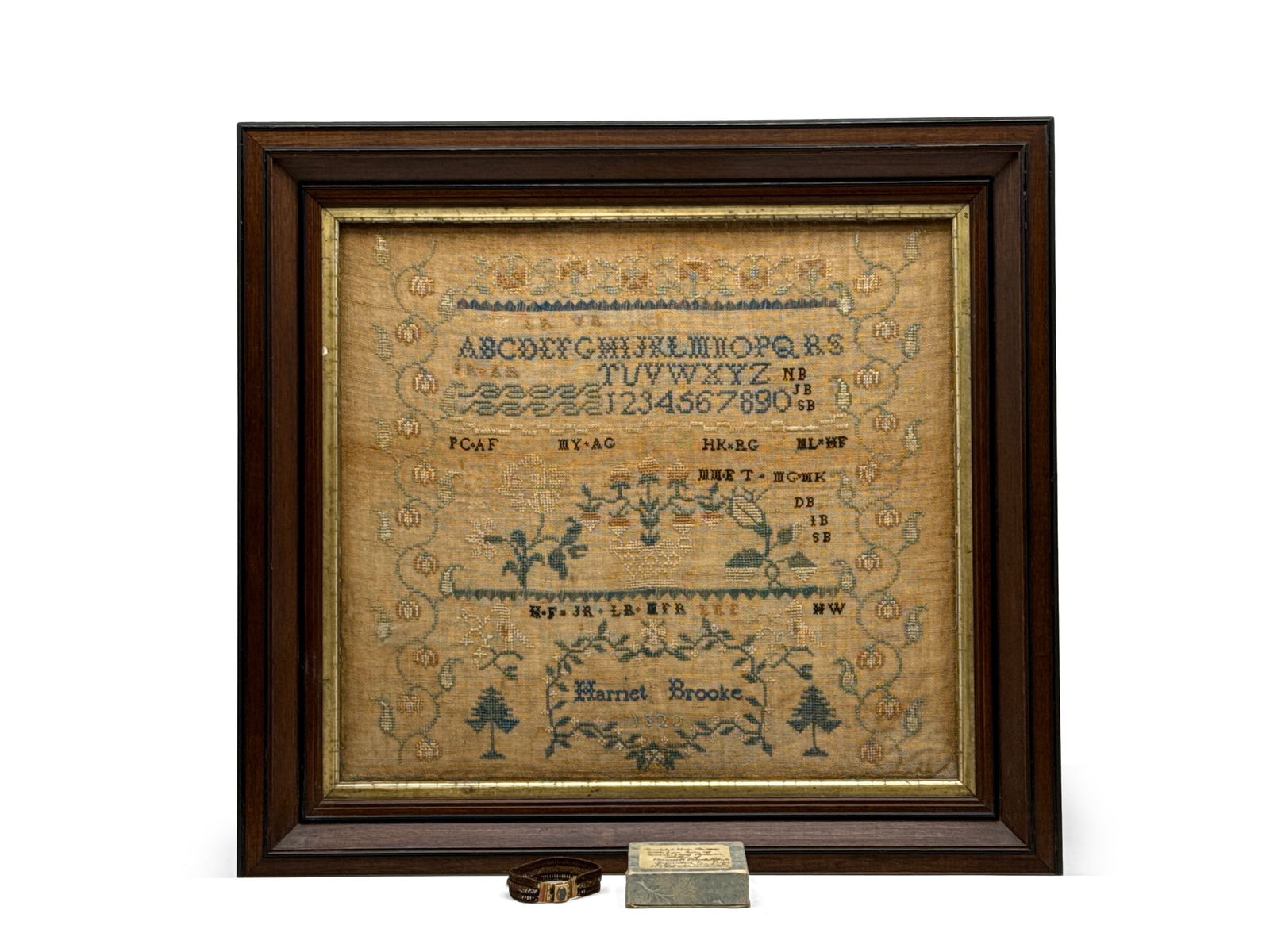 Chester County Silk on Linen Sampler (1 of 7)