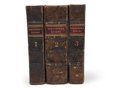3 18th C. Vols. Essays of Michael Montaigne