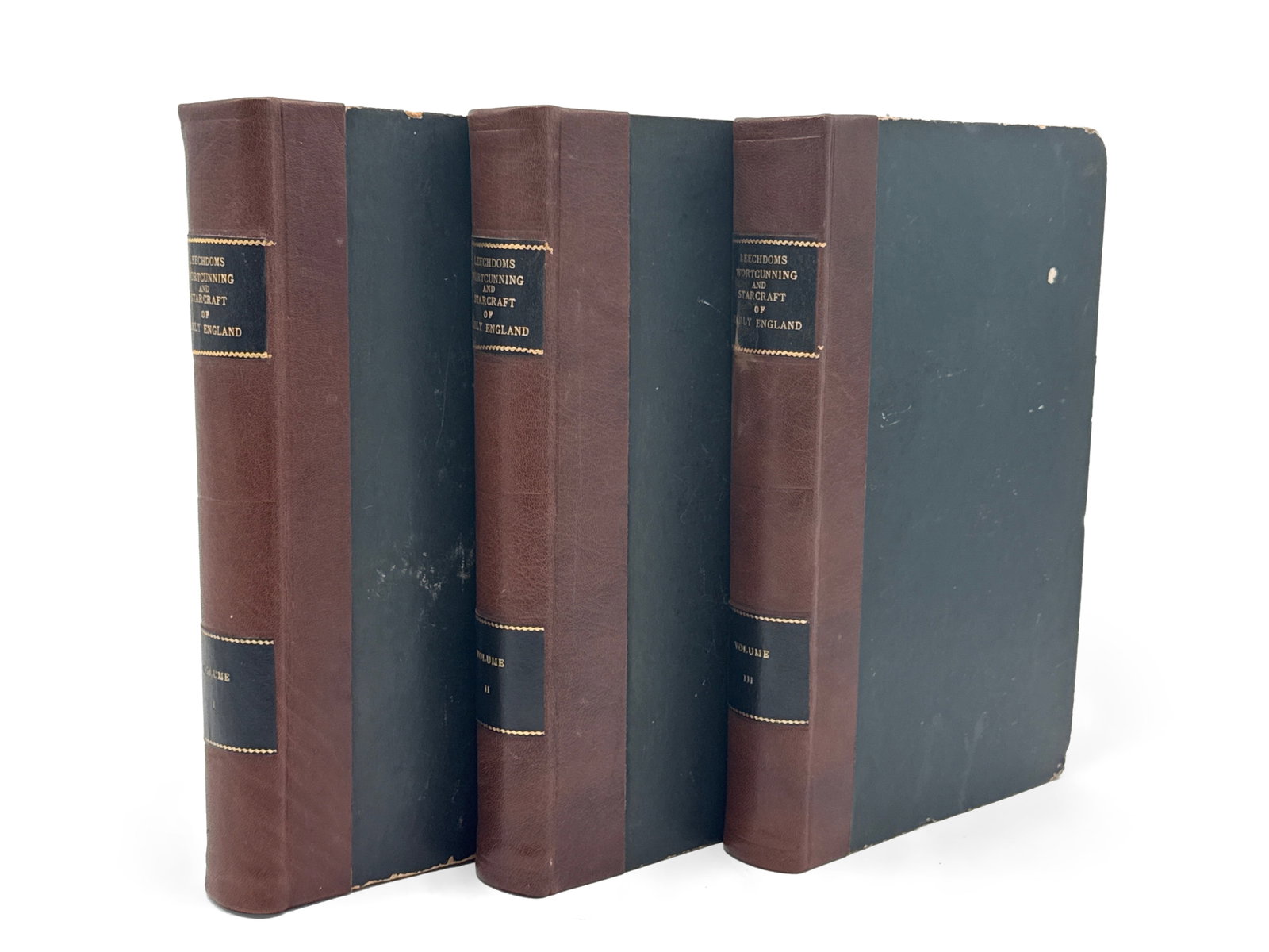 Oswald Cockayne. Leechdoms, Wortcunning and Starcraft.: Rev. Oswald Cockayne. Leechdoms, Wortcunning and StarCraft of Early England. 2 Volumes. London. Longman, Green, Longman, Roberts and Green. 1864. 10 in tall x 7 in wide. | You have additional shipping
