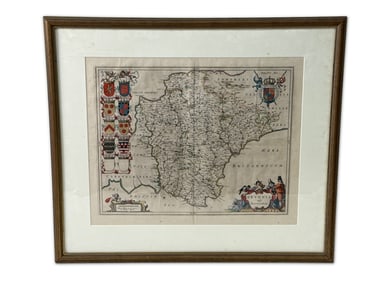 Joan Bleau. Map of Devonshire
