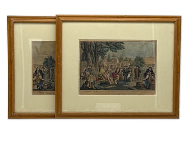 Two Currier & Ives Lithographs. Penn's Treaty