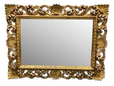 Italian Giltwood Rectangular Wall Mirror