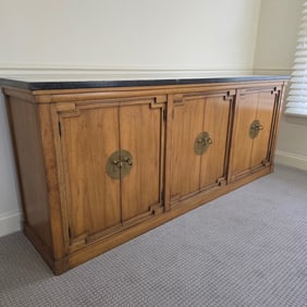 Parquetry Marble Top Buffet