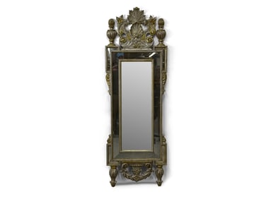 Continental Gilt and Silvered Wood Mirror