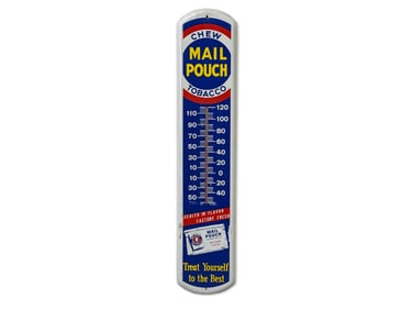 Mail Pouch Tobacco Advertising Thermometer
