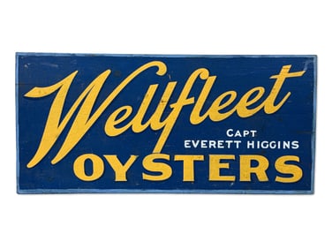 Wellfleet Oysters Painted Wood Sign