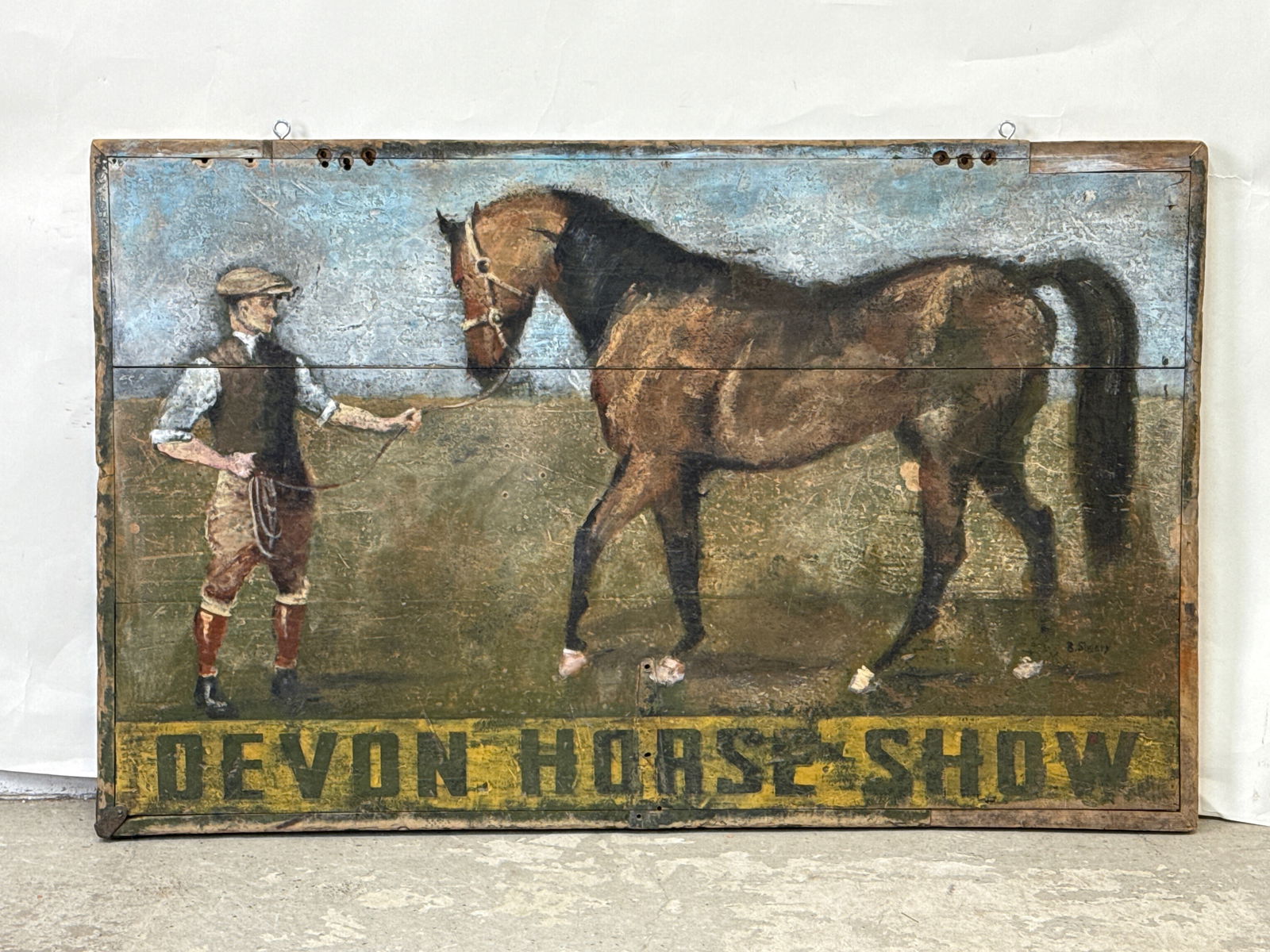 Devon Horse Show Hand Painted Wood Sign (1 of 4)