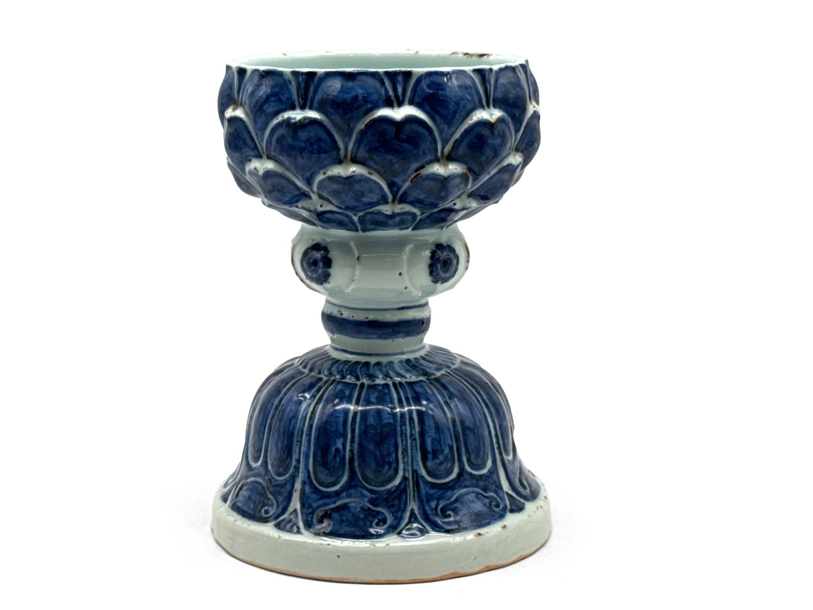 Chinese Blue and White Lotus Vessel (1 of 6)