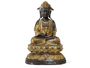 Large Chinese Bronze Bodhisattva Statue