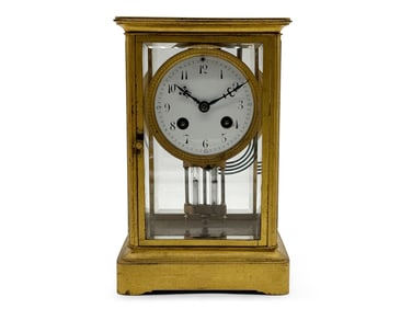 Tiffany & Co. Crystal Regulator Shelf Clock