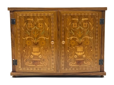 Cabinet Made Mixed Wood Inlaid Jewelry Cabinet