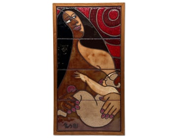 Guillermo Wagner Granizo. Tile. Woman with Child.