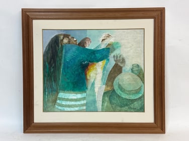 Mario Cespedes Oil/Canvas. Figures