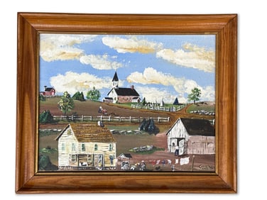 Charles J. White Folk Art Landscape