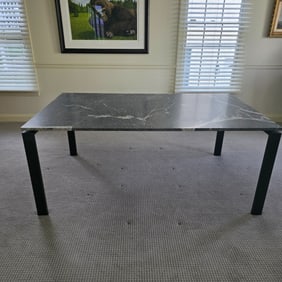 Modernist Marble Top Dining Table