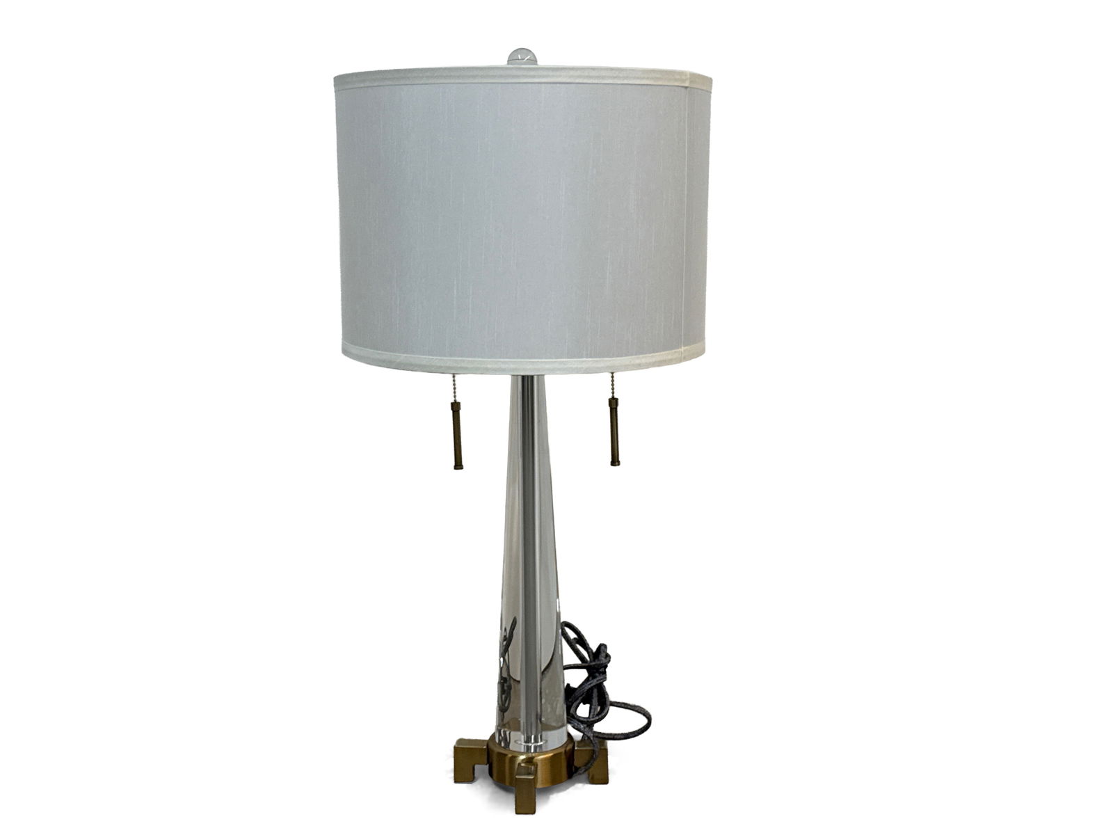 Brass and Crystal Decorator Table Lamp (1 of 3)