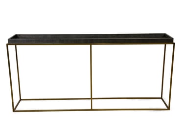 Restoration Hardware Hudson Shagreen Tray Console Table