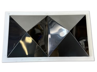 Modernist Mirror Op Art Wall Sculpture