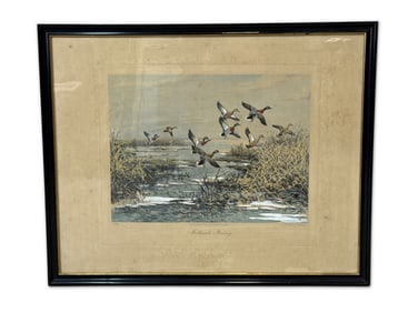 Roland Clark. Signed Print. Mallards Rising.