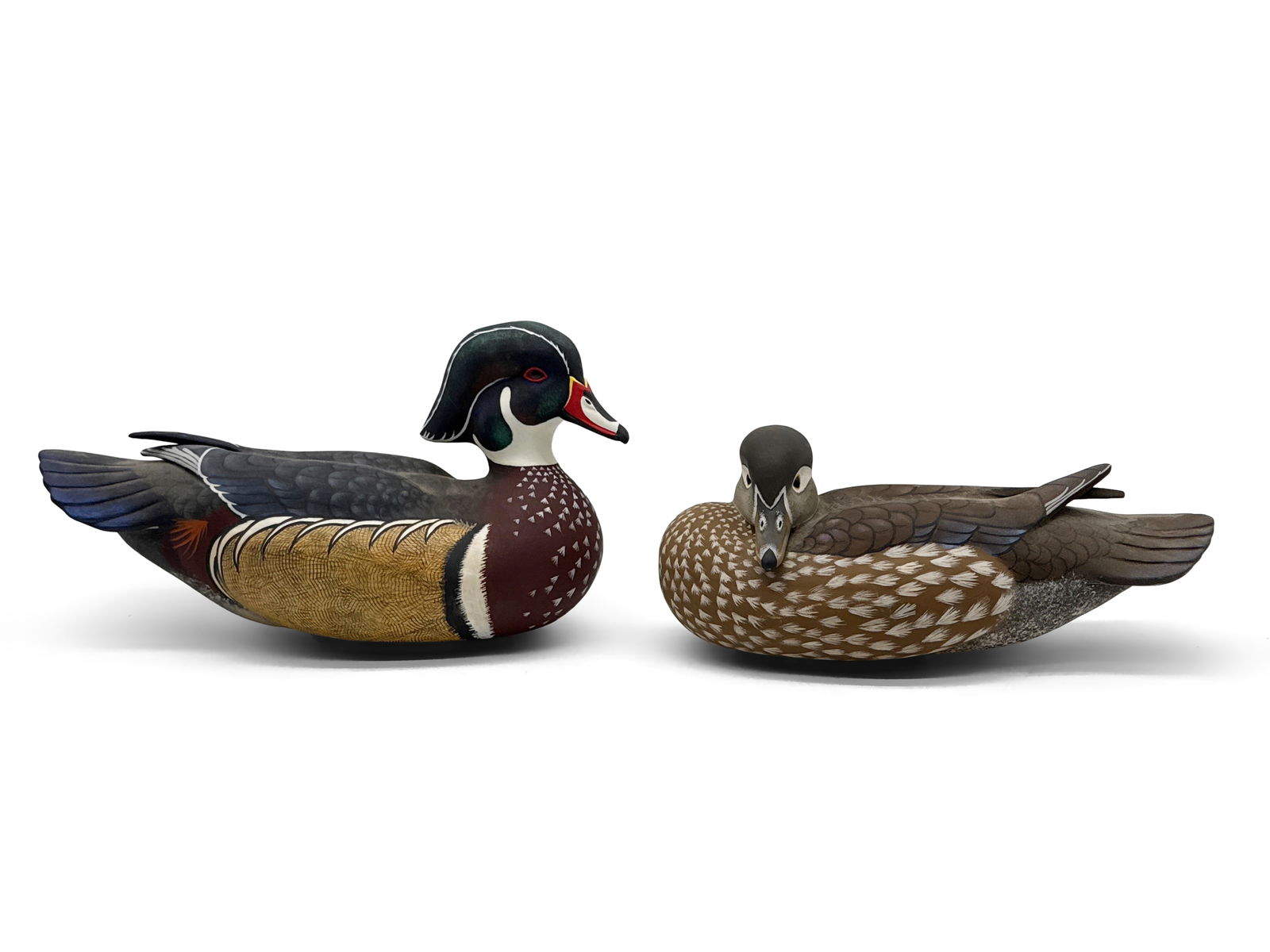 John Wood Folk Art Wood Duck Decoys (1 of 5)