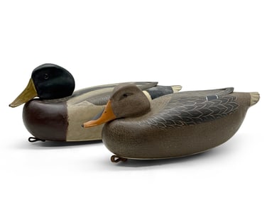 Morrone Folk Art Carved and Painted Mallard Decoys