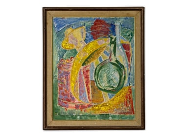 Oil on Panel Abstract Still Life