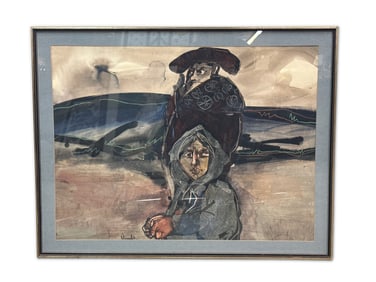 Eduardo Urculo Expressionist Watercolor/Paper Painting