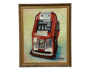 J. Krivine. Oil/Canvas. Slot Machine.