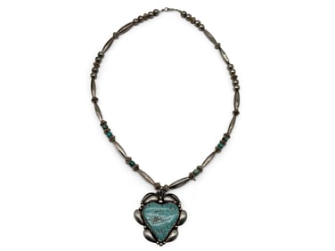 Navajo Silver and Turquoise Necklace