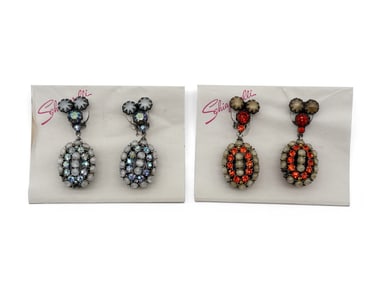 Two Schiaparelli Costume Drop Earrings