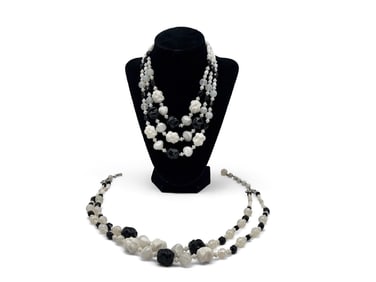 Schiaparelli Black/White Costume Beaded Necklaces