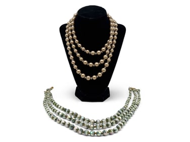 Two Schiaparelli Costume Beaded Necklaces
