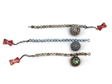 3 Schiaparelli Rhinestone Bracelets