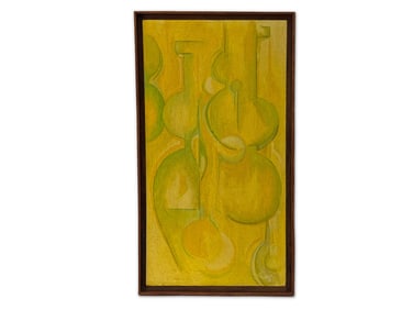 T. Robbins Abstract Still Life of Bottles