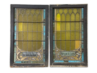 Two Stained and Leaded Glass Windows