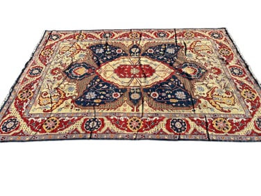 Turkish Kazak Style Room Size Carpet, 10ft 1in x 14ft 7in