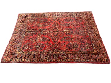 Persian Sarouk Room Size Carpet, 8ft 8in x 11ft 7in