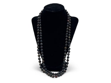 Birks Blue Pietersite Double-Strand Necklace with 14K Clasp